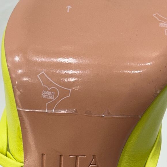 Lita by Ciara Acid Lime Solid Point Toe Pump Heels Stiletto Size 39/8.5 NIB - Picture 11 of 13